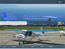 Tablet Screenshot of flugservice-bautzen.de